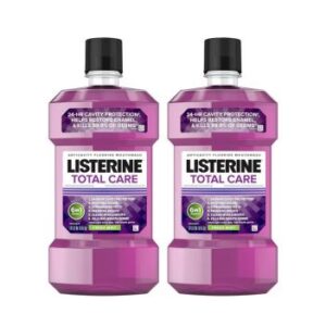 Listerine-Total-Care-Anticavity-Fluoride-Mouthwash-6-Benefits-in-1-Oral-Rinse-Helps-Kill-99-of-Bad-Breath-Germs-Prevents-Cavities-Strengthens-Teeth-Fresh-Mint-1-L-Pack-of-2